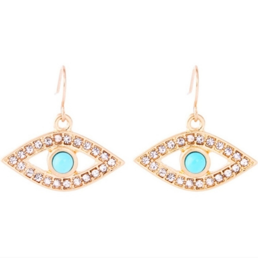 Crystal eye earrings